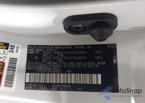 2023 Toyota Sienna Platinum из США, поврежденный, VIN 5TDESKFC6PS098603